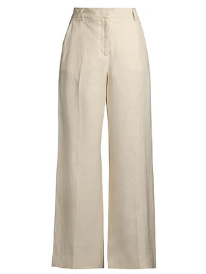 Malizia Linen Wide-Leg Trousers