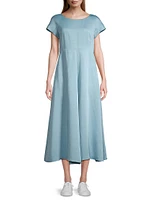 Ghiglia Satin A-Line Midi-Dress