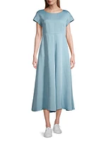 Ghiglia Satin A-Line Midi-Dress