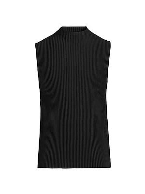 Pleated Knit Tank Top