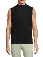 Pleated Knit Tank Top