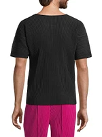 Basics Pleated Crewneck T-Shirt