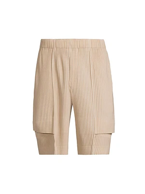 Rib-Knit Cargo Shorts