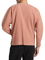 MC March Pleated V-Neck Cardigan