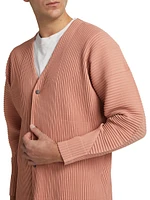 MC March Pleated V-Neck Cardigan