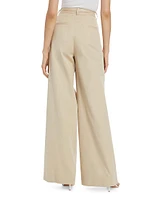 Juliana Wide-Leg Pleated Trousers