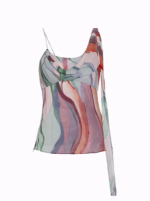 Agnes Striped Draped Camisole