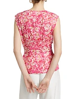 Teresa Floral Cotton Sleeveless Blouse