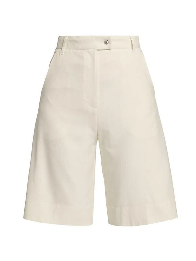 Liliam Wide-Leg Bermuda Shorts