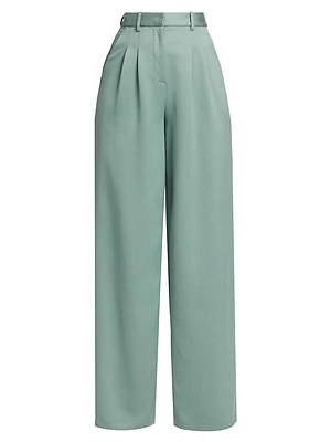 Joetta Pleated Wide-Leg Pants