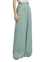 Joetta Pleated Wide-Leg Pants