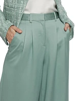 Joetta Pleated Wide-Leg Pants