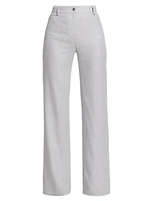 Larissa Linen-Blend Flare Pants