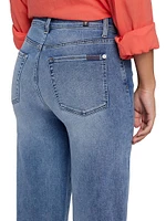 Alexa Mid-Rise Stretch Flared Jeans