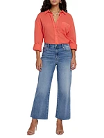 Alexa Mid-Rise Stretch Flared Jeans