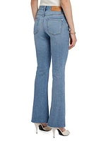 Low-Rise Stretch Vented Boot-Cut Jeans