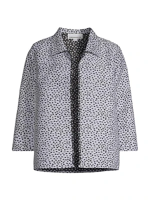 Contrast Dot Jacquard Easy Jacket