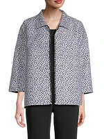 Contrast Dot Jacquard Easy Jacket