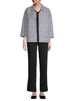 Contrast Dot Jacquard Easy Jacket