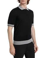 COLLECTION Contrast Short Sleeve Zip Polo Shirt