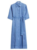 Nocino Linen Belted Shirtdress