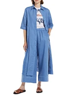 Nocino Linen Belted Shirtdress