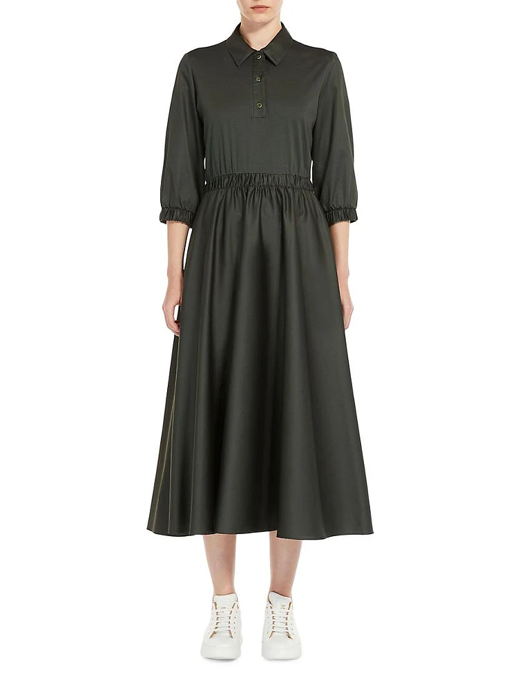 Maggio Cotton-Blend Jersey Midi-Dress