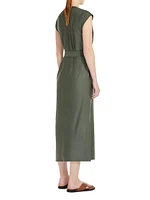 Megaton Jersey Belted Midi Dress