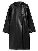 Kuban Faux Leather Hooded Coat