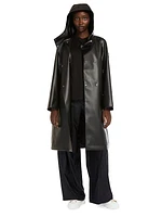 Kuban Faux Leather Hooded Coat