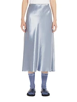 Alessio Satin Midi-Skirt