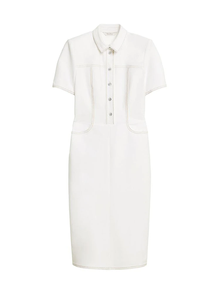 Faro Jersey Sheath Midi-Shirtdress