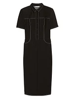 Faro Jersey Midi Shirtdress