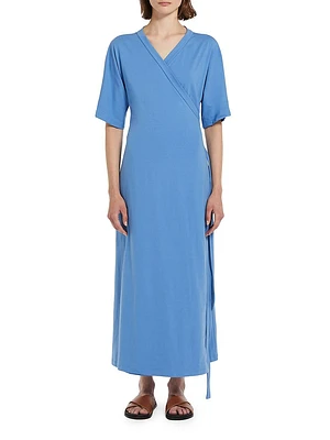 Pisano Cotton-Blend Wrap Dress