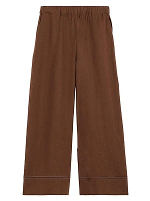 Brama Linen Straight-Leg Pants