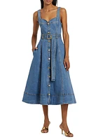 Clay Denim Midi-Dress