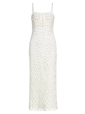 Elise Crocheted Midi-Dress