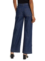 Hyra Buttoned Vent Crop Jeans