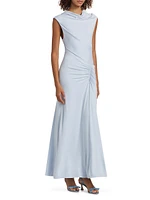 Acacia Sleeveless Draped Midi-Dress