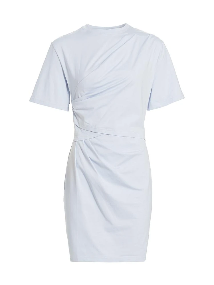 Zeus Draped Cotton-Blend Minidress