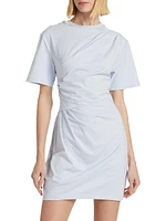 Zeus Draped Cotton-Blend Minidress