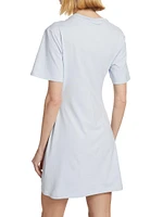 Zeus Draped Cotton-Blend Minidress