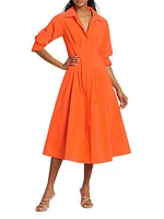 Jazz Pintuck Midi Shirtdress