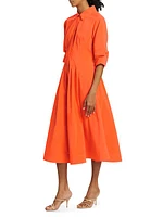 Jazz Pintuck Midi Shirtdress