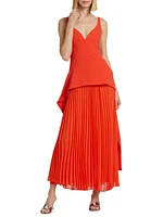 Sequoia Sleeveless V-Neck Midi-Dress