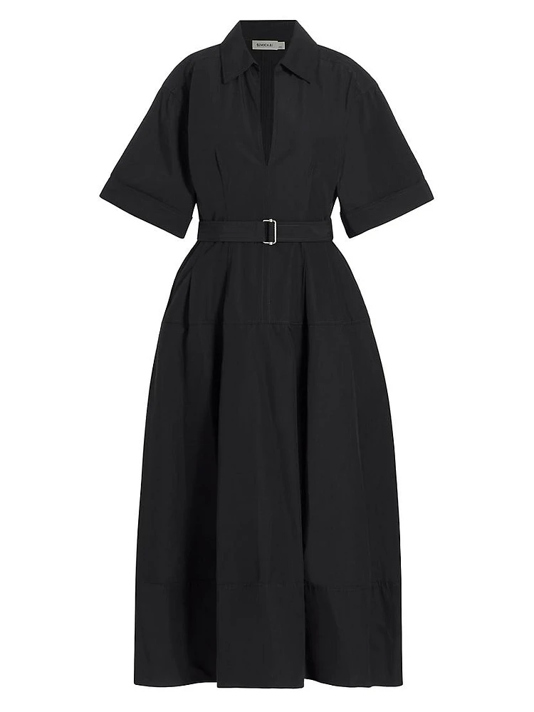 Deanna Belted Midi Shirtdress