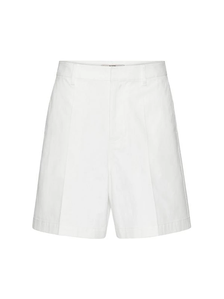 Stretch Cotton Canvas Bermuda Shorts