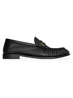 Le Loafer Penny Slippers Shiny Creased Leather