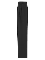 High-waisted Pants Grain De Poudre