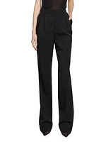 High-waisted Pants Grain De Poudre